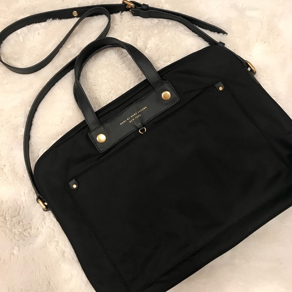 black and gold laptop bag